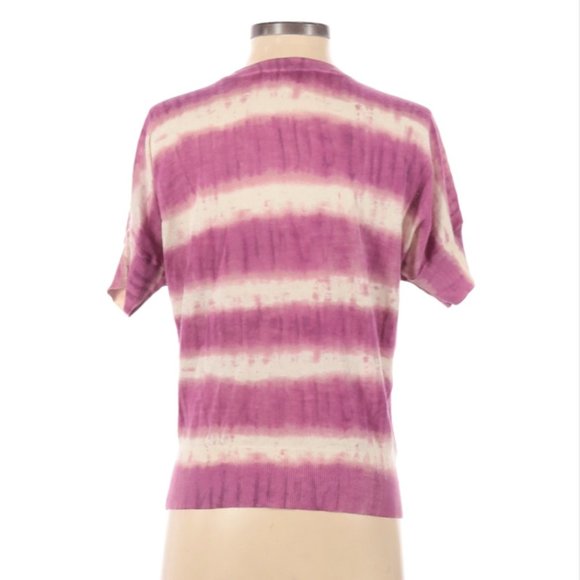 Tie-Dye Look Short Sleeve Cardigan - Picture 2 of 2